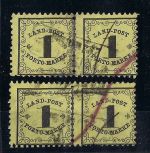 Baden Porto, Mi 1x° (2 Paare) Attest Unverferth, ex 4er-Bl., ME 2.000€