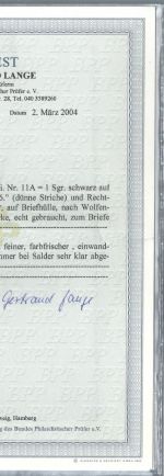 P) Braunschweig Mi 11A EF traumhafter Beleg mit FFA Lange BPP