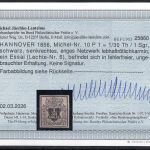 P) Hannover Mi 10 P1 / Lechte-Nr. 6 * mit Gummi, Befund Jäschke-L. BPP