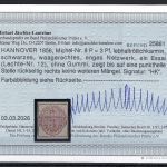 P) Hannover Mi 8 P/Lechte-Nr. 12 (*) ohne Gummi, Befund Jäschke-L. BPP