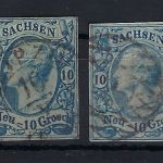 Sachsen Mi 13 ° (6) alle gepr. Pfenninger, ME billigst 1.800€