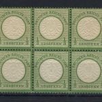 P) DR Mi 17 ** 6er-Block , Attest Hennies BPP