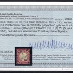 P) DR Mi 19 ° mit PF II ideal entwertet mit Hufeisenst. Osnabrück