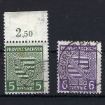 Provinz Sachsen Mi 75 Xb° +76 Xc°, beide gepr. BPP, ME 180€