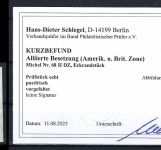 P) Bizone Mi 68 II DZ ** mit KB Schlegel BPP, ME _._