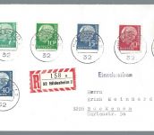 C) Bund Heuss Lumosatz 8 Werte auf Brief, gep. Schlegel BPP, ME 450€