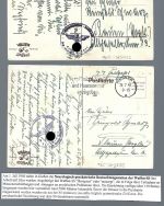 2 Feldpostkarten aus der Psychiatrische Beobachtungsstation Waffen-SS