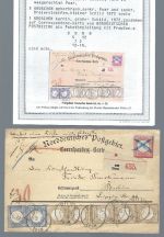 NDP Korrespondenzkarte mit DR 5 (Paar) + 6 (5) einmal 3er-Str. + 19