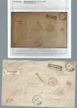 DR Mi 6 EF Ausland-Einschreibebrief Moerchingen-Paris, FA Brugger BPP