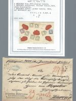 DR Mi 5, 6 (5), 19 MiF Wertbrief Berlin n. Schwerin, mit FA Sommer BPP