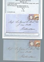 DR Mi 16, 18 Auslandsbrief MiF Hamburg n. Rotterdam, FA Krug BPP