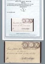 DR Mi 16 (3er-Str.) Trauerbrief MeF mit NDP K1 Bremen, FA Krug BPP