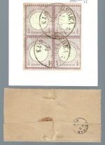 DR Mi 16 4er-Block MeF mit K1 Berka n. Weimar, mit FA Brugger BPP