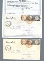 DAP Türkei MiF Constatinopel - USA V18, V20 (2), SELTEN, Krug BPP