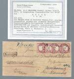 DR Mi 19 4er-Str., MeF Einschreiben/Retour, Befund Sommer BPP