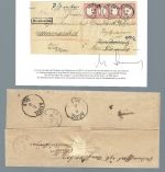 DR Mi 19 4er-Str., MeF Einschreiben/Retour, Befund Sommer BPP