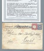 DR Wertbrief seltene Frankatur MiF Brustschild/Krone Adler, Befund BPP