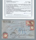 DR Mi 19 (4) MeF/Einschreiben mit K2 Barmen (Preußen), Befund Krug BPP