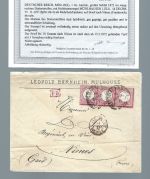 DR Mi 19 3er-Streifen MeF. Frankreich, Befund Krug BPP