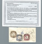 DR Dreifarbenfrankatur Mi 19,20,22 Paketbegleitbrief, Befund Krug BPP