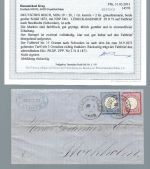 DR Mi 19, 20 Auslandsbrief MiF nach Schweden, Befund Krug BPP