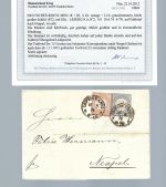 DR Mi 18, 20 Auslandsbrief Leipzig n. Neapel, Befund Krug BPP