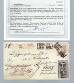 DR U05AII+Mi 20 Paar, Paketbegleitbrief Doelitz n. Görlitz, Befund BPP