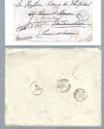 DR Mi 20 (3) einmal im Paar, Auslandsbrief nach Frankreich, Befund BPP