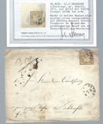 DR Mi 22 mit K1 Taxis-Stempel Gotha n. Lichtenfeld, Befund Sommer BPP