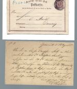 DR GA P 1 mit Siegelstempel, seltene Entwertung, Befund Krug BPP