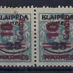 Memel, Mi 230 II/II ** Typenpaar, FA Huymans BPP