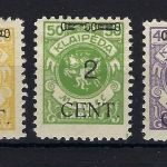Memel Mi 176-178 jeweils * mit PF I, 177-78 gep. Dr. Klein, ME 240€