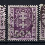 Danzig Portomarken, Mi 21-25 ° gepr. Infla Berlin, ME 240€