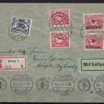 Danzig MiF Mi 177-180 auf adressierten Umschlag, gest. ME 1.800€