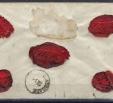 NDP Mi 16 (5) einmal Viererstreifen MeF Cottbus n. Chemnitz