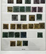 Baden, Sammlung ca. 1851-68, meist gestempelt, ME ca. 4.000€