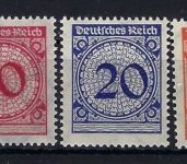 DR Mi 338-343 **, mit 338 b gepr. Peschl, ME 185€