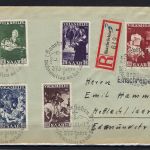 Saar Mi 309-313 FDC Satzbrief /Einschreiben, befördert, Befund Ney VPP