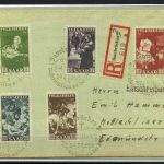 Saar Mi 309-313 FDC Satzbrief /Einschreiben, befördert, Befund Ney VPP