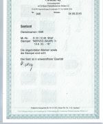 Saar Dienst, Mi 33-44 Satzbrief mit Fotoattest Ney VPP