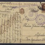 Postkarte Interniertenlager Istonio Marina Italien 1943 nach Spalato