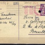 Ghetto Post Warschau Judenrat Polen, 1941 n. Brüssel, Zensurkarte