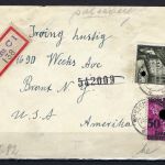 Einschreiben, Warschauer Ghetto 1941 ü. Russland und Japan in die USA