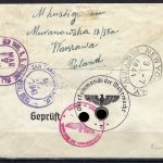 Einschreiben, Warschauer Ghetto 1941 ü. Russland und Japan in die USA