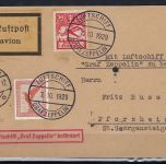Zeppelinpost Breslau n. Pforzheim MiF Danzig/Deutsches Reich