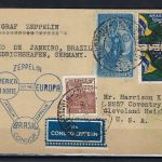 Zeppelinpost Rio de Janeiro-Friedrichshafen 1933 Brasil>Amerika>Europa
