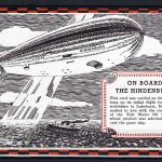 Zeppelinpost / AK Luftschiff Hindenburg, Hamburg n. Lewiston Maine