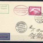 Zeppelinpost 1931, Meiningen ü. Friedrichshafen n. Bad Salzelmen