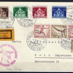 Zeppelinpost Olympiafahrt 1936, Frankfurt am Main nach Selb