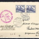 Zeppelinpost Olympiafahrt 1936, ab Frankfurt am Main